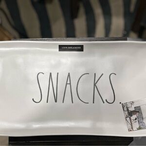 Rae Dunn White Melamine Snack Tray